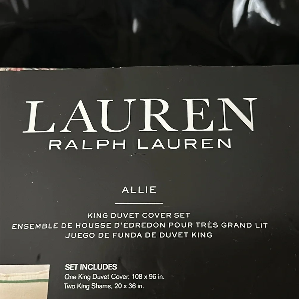 Lauren King Allie Paisley Green Duvet Cover 3 Piece Set AND Linen Euro Sham